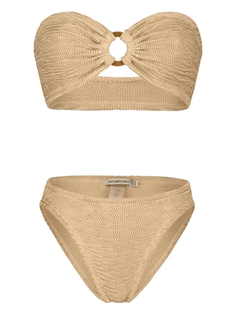 PARAMIDONNA Chloe ring-detail bikini Neutrals CR26CS