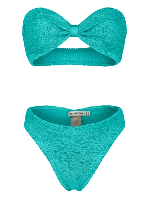 PARAMIDONNA Lucy bow two piece swimsuit Blue CR26LSG