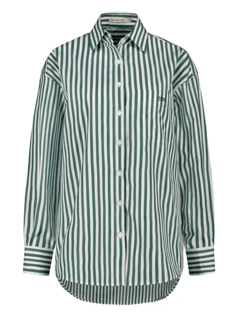 PARAMIDONNA Vanessa striped beach shirt Green CR26VSSG