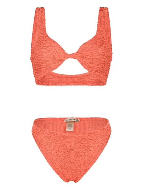 PARAMIDONNA Donika cutout two piece swimsuit Orange CR26DS