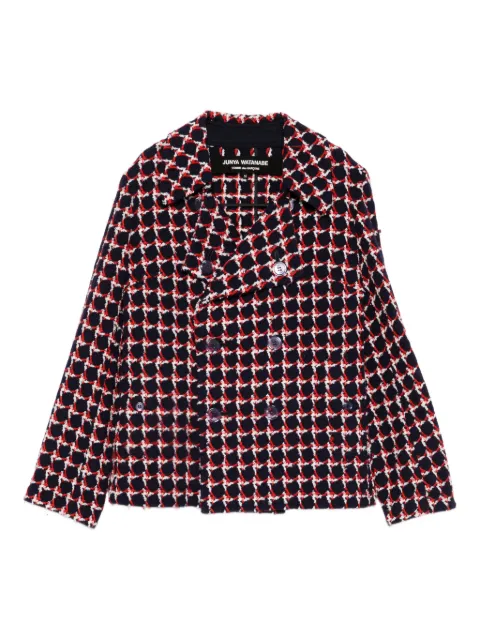 Junya Watanabe Comme des Garçons Pre-Owned 2001 twwed double-breasted jacket Blue HOLAJUN111