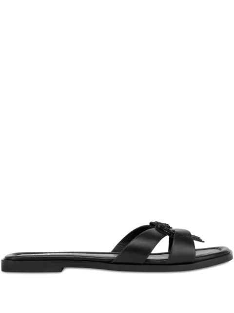 Love Moschino knotted leather sandals Black JA28132G1OIA0
