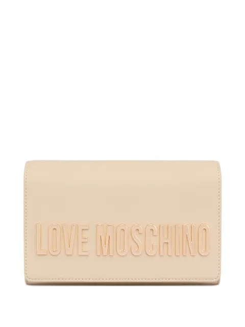 Love Moschino embossed chain shoulder bag Neutrals JC4103PP1OKD0