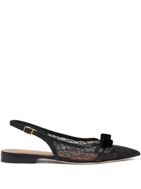 Malone Souliers Jama slingback flat pumps Black JAMA1015
