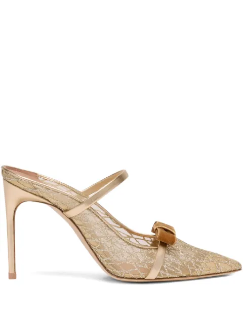 Malone Souliers 90mm Aurora heeled mules Gold AURORA905