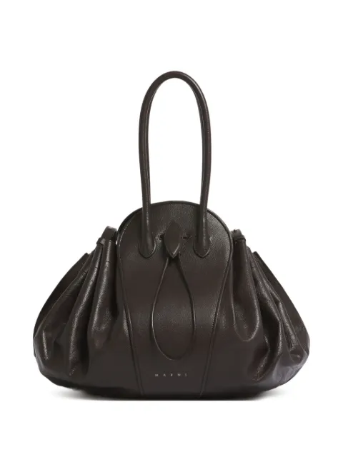 Marni leather Tulipea large handbag Brown SBMP0263A0P8710