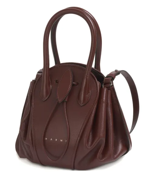 Marni leather Tulipea small handbag Brown SBMP0223A0P8710