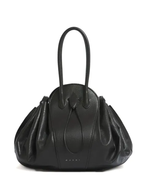 Marni leather Tulipea large handbag Black SBMP0263A0P8710
