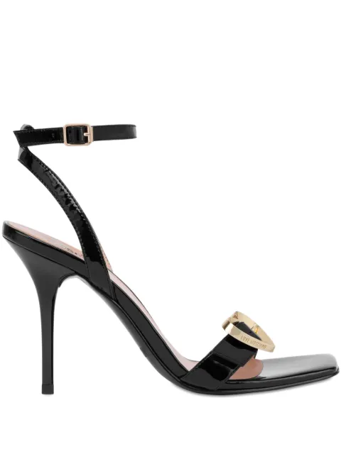 Love Moschino heart buckle sandals Black JA16089G1OIH0
