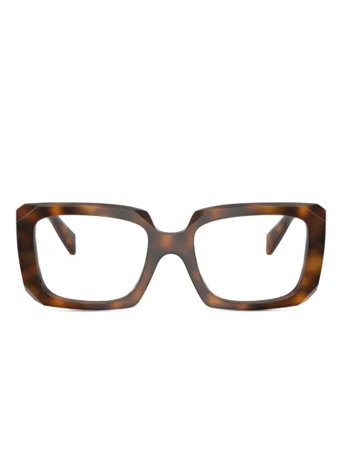 Prada Eyewear geometric glasses Brown PRC09V