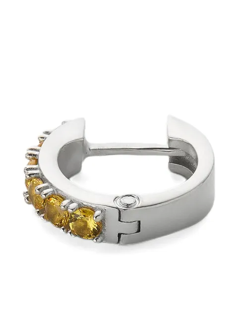 Emanuele Bicocchi embellished hoop earring Silver CITRINEORECSINGCDLE1