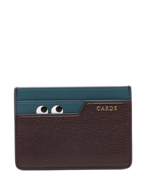 Anya Hindmarch peeping-eyes leather cardholder Brown 204897