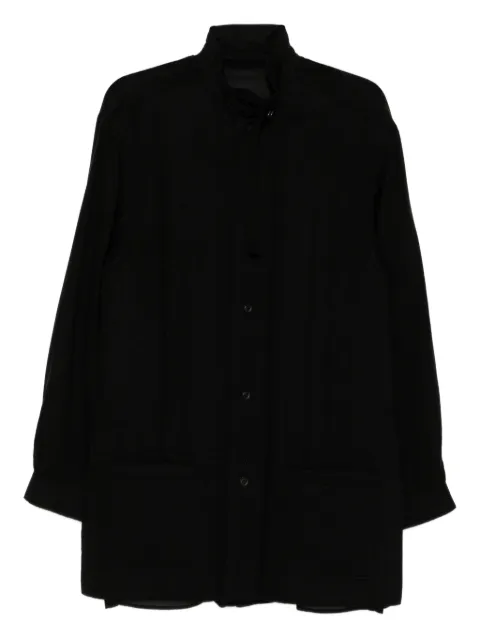 Yohji Yamamoto padded shirt jacket Black HLB14215