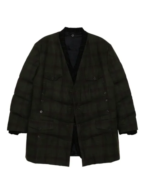 Yohji Yamamoto Madras-check blazer Green HLJ51807