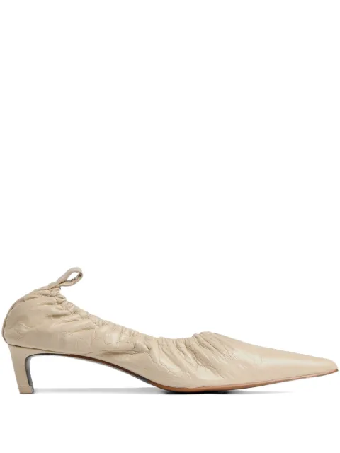 12 STOREEZ 40mm crinkled-leather pumps Neutrals 130736