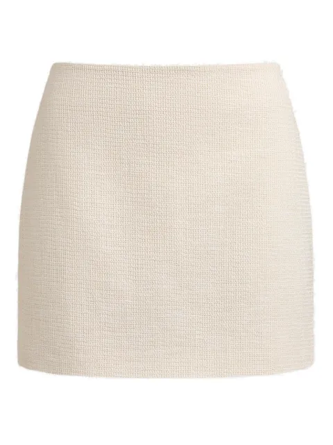 12 STOREEZ textured mini skirt Neutrals 130659