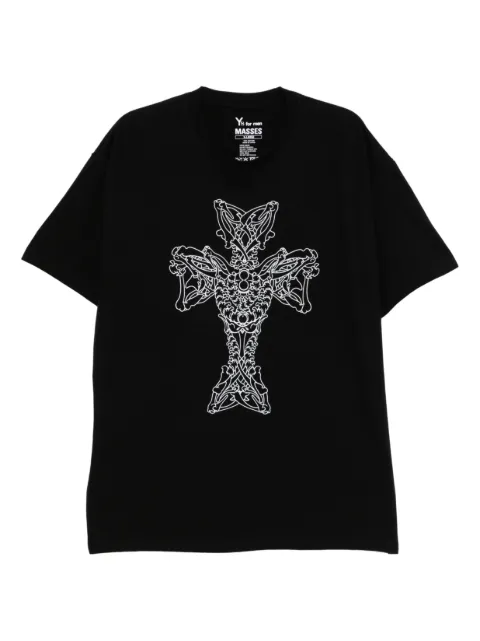 Y's Y's for men × MASSES printed T-shirt Black MLT75990