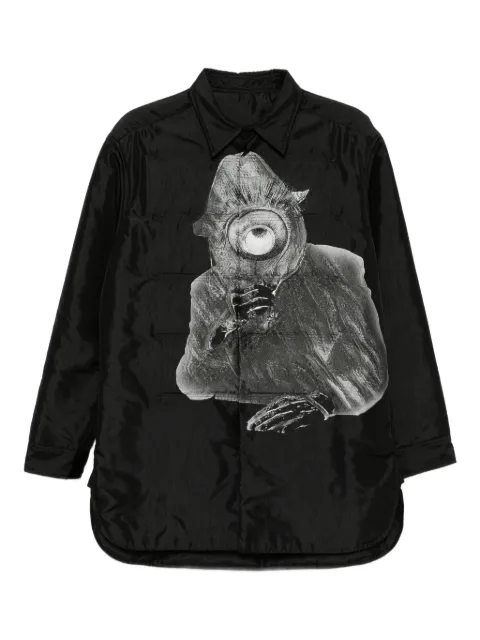 Yohji Yamamoto printed shirt jacket Black HLB32904