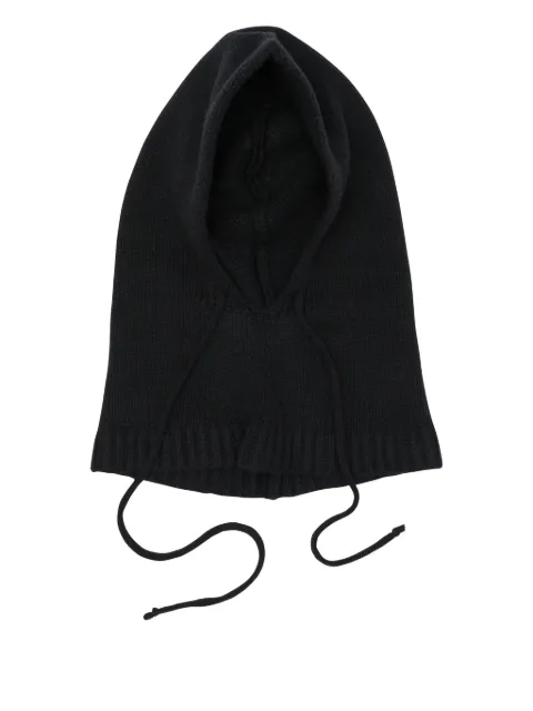 VIETTI MERCHANDISE drawstring cashmere balaclava Black ABXFF5E900