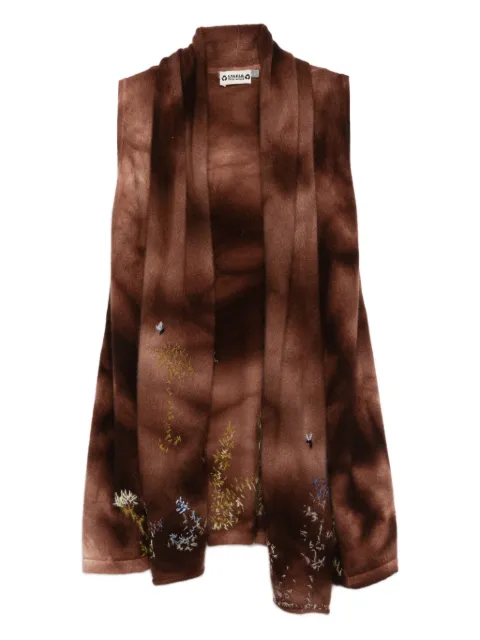 A.N.G.E.L.O. Vintage Upcycling embroidered upcycled coat Brown AU290TB