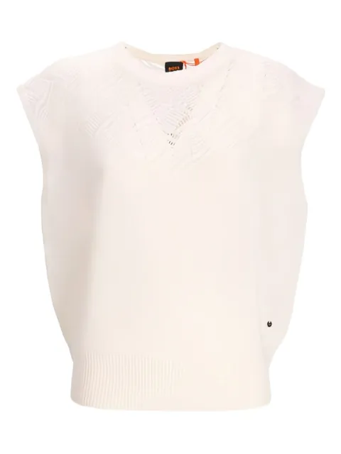 BOSS crew-neck tank top Neutrals 50545868