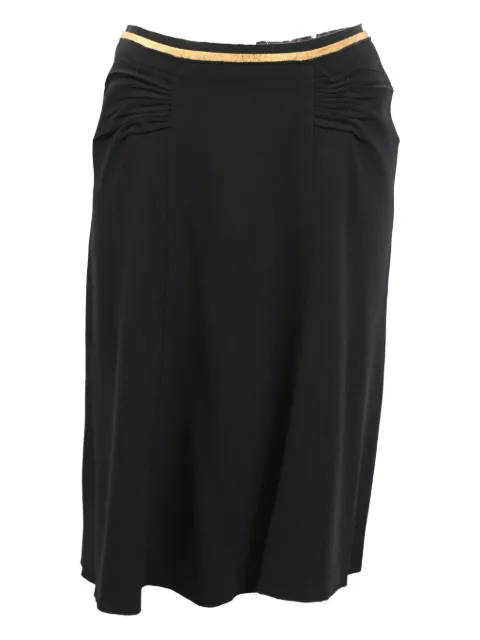 Prada Pre-Owned scrunch-detail midi skirt Black TONPUHKCL463243W