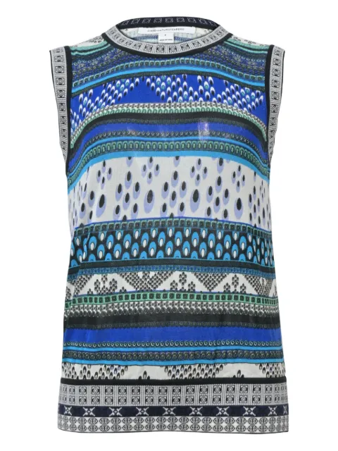 DVF Diane von Furstenberg knitted-sleeveless vest Blue TONPUHKCL372525W