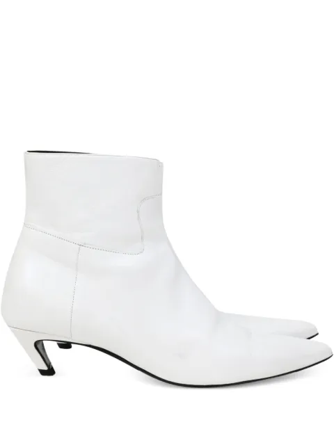 Balenciaga Pre-Owned 40mm slanted-heel ankle boots White NAPPUHKSH458352W