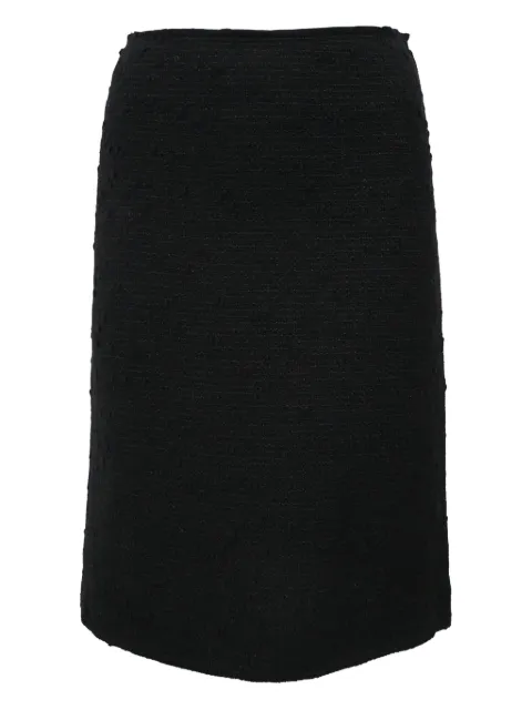 Prada Pre-Owned tweed a-line midi skirt Black NAPPUHKCL444067W