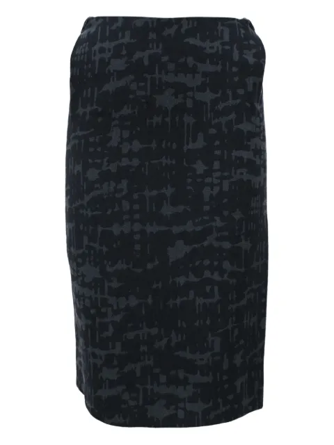Bottega Veneta Pre-Owned printed midi skirt Black NAPPUHKCL444063W