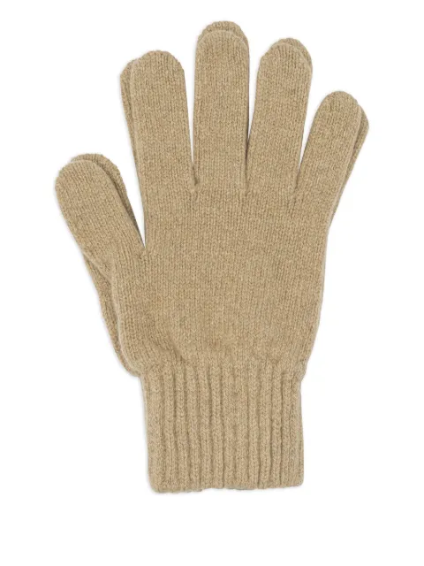 VIETTI MERCHANDISE ribbed-trim gloves Neutrals AGUCLFF7E760