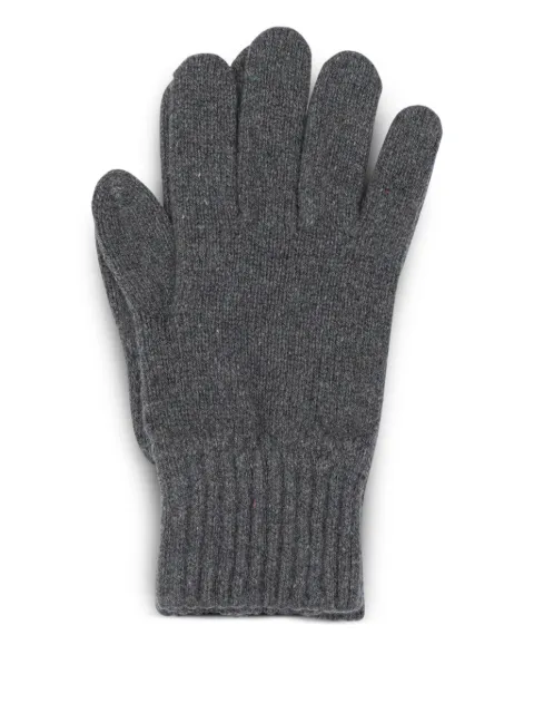 VIETTI MERCHANDISE ribbed-trim gloves Grey AGUCLFF7E820