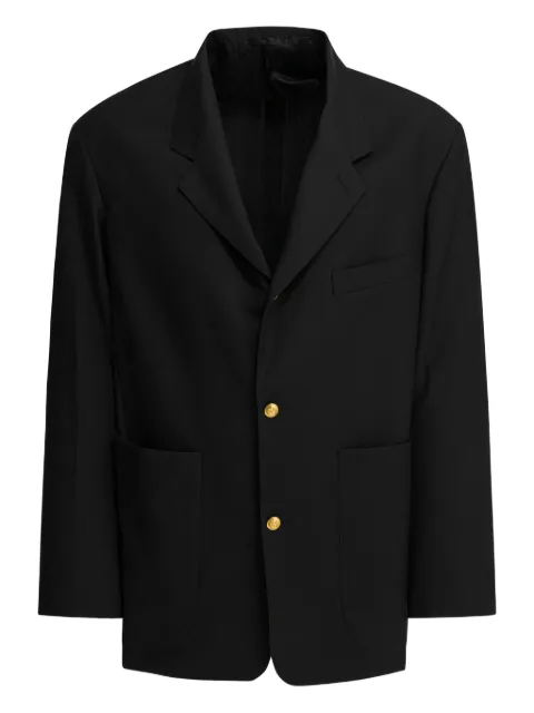 BEAMS PLUS Paul button-up patch-pocket blazer Black 3816069156479