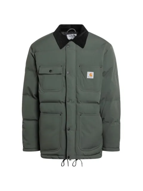 Carhartt WIP Rayler corduroy-collar puffer jacket Green I035798NY