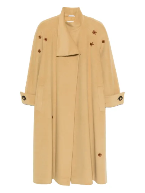 A.N.G.E.L.O. Vintage Upcycling floral appliquéd coat Yellow AU420TA