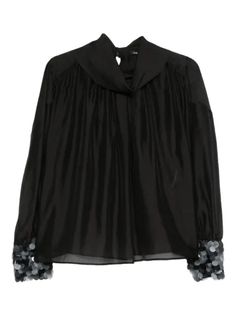 Luisa Cerano sequin-cuff top Black 238644379650