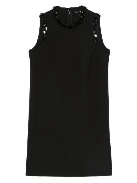 Luisa Cerano beaded-neck sleeveless mini dress Black 7386253811