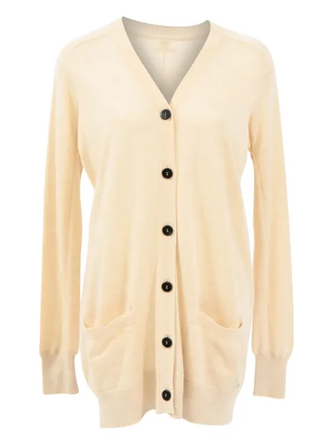 Hermès Pre-Owned 700mm buttoned pocket cardigan Neutrals TONPUHKCL450491W