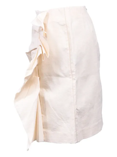 Isabel Marant Vintage ruffled mini skirt Neutrals NAPPUHKCL505834W