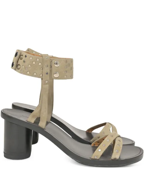 Isabel Marant Vintage Joakee studded ankle-strap sandals Neutrals NAPPUHKSH366169W
