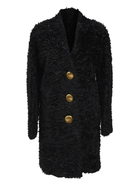 Balenciaga Pre-Owned Runway gold-buttoned coat Black NAPPUHKCL424425W