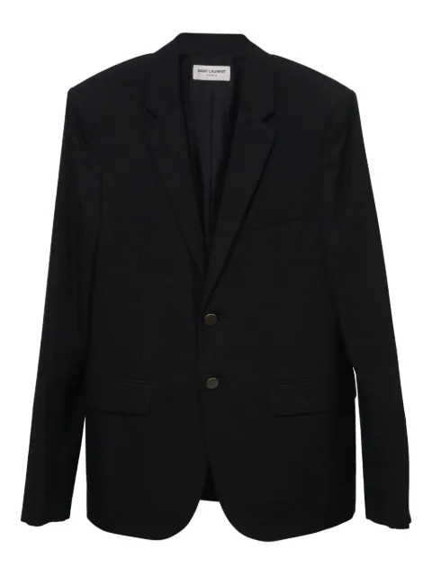 Saint Laurent Pre-Owned single-breasted blazer Black MRPPUHKCL368669M