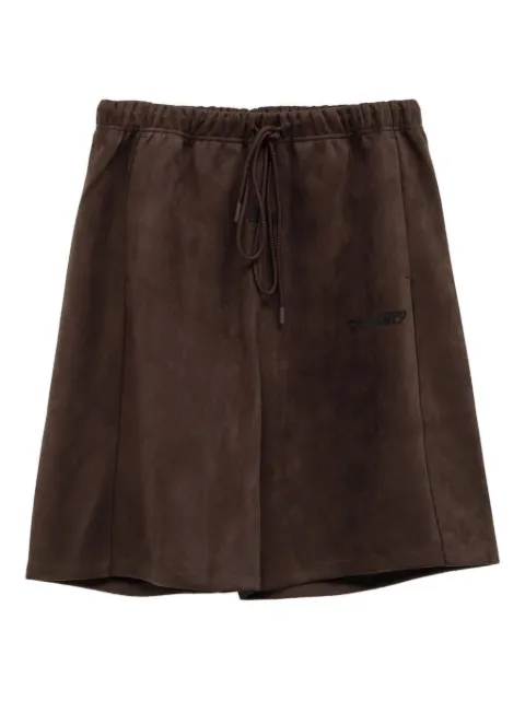 FEAR OF GOD ESSENTIALS Relaxed suede-effect drawstring shorts Brown 160HO254692F