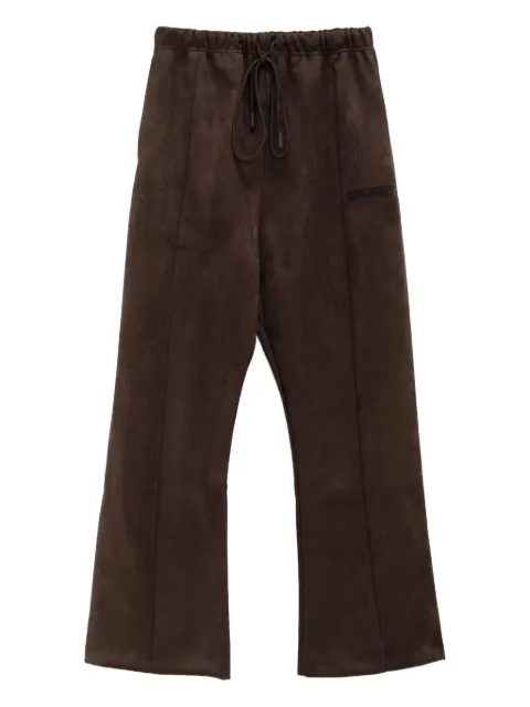FEAR OF GOD ESSENTIALS suede-effect flared track pants Brown 130HO258303F00020