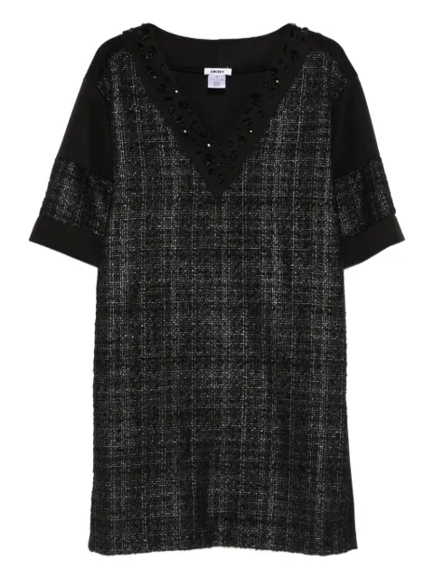 DKNY V-neck panelled mini dress Black P5HDSCT0
