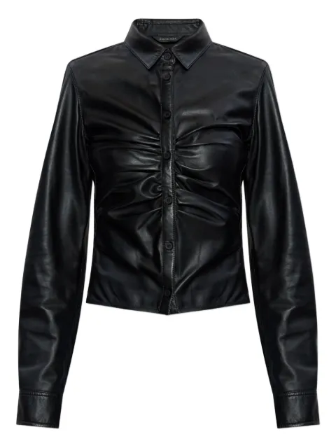 Balenciaga leather shirt Black 850018TTS10