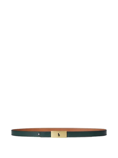 Polo Ralph Lauren logo-plaque belt Brown 429895825007