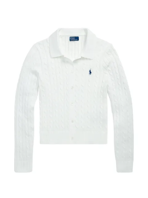 Polo Ralph Lauren cable-knit collared cardigan White 211971881001