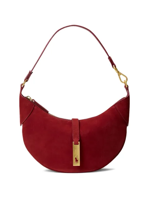 Polo Ralph Lauren Polo ID suede mini shoulder bag Red 428922880014
