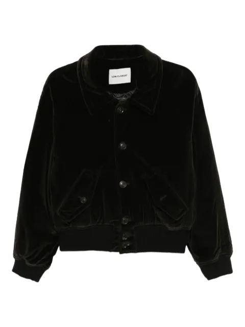 Low Classic button-up bomber jacket Brown LW253JP04BR